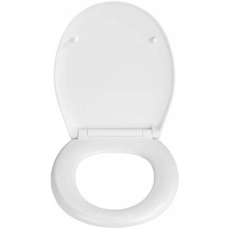 WENKO Abattant WC Blanc Rieti, Abattant WC Avec Frein De Chute Et Fixation Inox, Lot De 2, Duroplast, 37x44,5 Cm 4 WENKO Abattant WC Blanc Rieti, Abattant WC Avec Frein De Chute Et Fixation Inox, Lot De 2, Duroplast, 37x44,5 Cm – Image 2