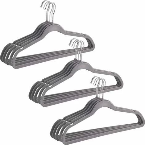 WENKO Cintre Floqué Gris 3 WENKO Cintre Floqué Gris