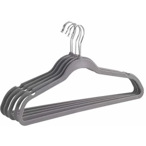 WENKO Cintre Floqué Gris 5 WENKO Cintre Floqué Gris – Image 3