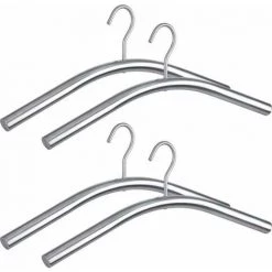 WENKO Lot De 4 Cintres, Pour Vestes Et Manteaux, Métal Dry