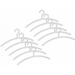 WENKO Lot De 10 Cintres, Plastique Mir Blanc