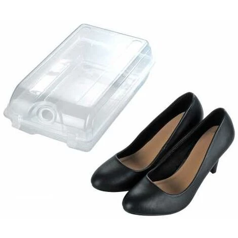 WENKO Boîte à Chaussures Taille M, Lot De 3 Boites De Rangement Pour Chaussures, Gain De Place Et Empilable, Plastique, 19,5x10x32 Cm, Transparent 5 WENKO Boîte à Chaussures Taille M, Lot De 3 Boites De Rangement Pour Chaussures, Gain De Place Et Empilable, Plastique, 19,5x10x32 Cm, Transparent – Image 3