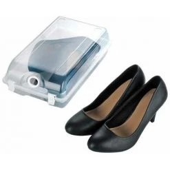 WENKO Boîte à Chaussures Taille M, Lot De 3 Boites De Rangement Pour Chaussures, Gain De Place Et Empilable, Plastique, 19,5x10x32 Cm, Transparent 10 WENKO Boîte à Chaussures Taille M, Lot De 3 Boites De Rangement Pour Chaussures, Gain De Place Et Empilable, Plastique, 19,5x10x32 Cm, Transparent -WENKO Soldes 18941152 4