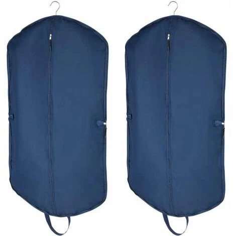 WENKO Housse Vêtements Business Premium, Housse De Costume Format Voyage Avec Sac à Chaussures, Protection Contre La Poussière Et Les Froissements, Lot De 2, Polyester, 62x112 Cm - 40x30 Cm, Bleu 3 WENKO Housse Vêtements Business Premium, Housse De Costume Format Voyage Avec Sac à Chaussures, Protection Contre La Poussière Et Les Froissements, Lot De 2, Polyester, 62x112 Cm - 40x30 Cm, Bleu