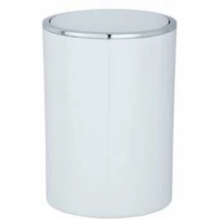 WENKO Petite Poubelle Salle De Bain Inca, Poubelle Salle De Bain Avec Couvercle, Capacité 5L, Lot De 2, Plastique Haut De Gamme, Ø 18,5x25,5 Cm, Blanc 8 WENKO Petite Poubelle Salle De Bain Inca, Poubelle Salle De Bain Avec Couvercle, Capacité 5L, Lot De 2, Plastique Haut De Gamme, Ø 18,5x25,5 Cm, Blanc -WENKO Soldes 18941178 2