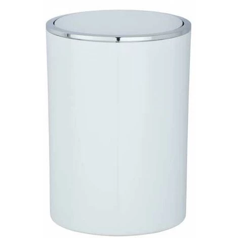 WENKO Petite Poubelle Salle De Bain Inca, Poubelle Salle De Bain Avec Couvercle, Capacité 5L, Lot De 2, Plastique Haut De Gamme, Ø 18,5x25,5 Cm, Blanc 4 WENKO Petite Poubelle Salle De Bain Inca, Poubelle Salle De Bain Avec Couvercle, Capacité 5L, Lot De 2, Plastique Haut De Gamme, Ø 18,5x25,5 Cm, Blanc – Image 2