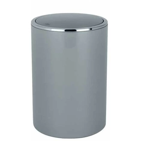 WENKO Petite Poubelle Salle De Bain Inca, Poubelle Salle De Bain Avec Couvercle, Capacité 5L, Lot De 2, Plastique Haut De Gamme, Ø 18,5x25,5 Cm, Gris 4 WENKO Petite Poubelle Salle De Bain Inca, Poubelle Salle De Bain Avec Couvercle, Capacité 5L, Lot De 2, Plastique Haut De Gamme, Ø 18,5x25,5 Cm, Gris – Image 2