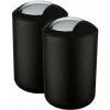 WENKO Lot De 2 Poubelles Salle De Bain Noires, Mini Poubelle Salle De Bain, Couvercle Basculant, Brasil L, Capacité 6,5L, Plastique PET Incassable, ø19,5x31 Cm, Noir 1 WENKO Lot De 2 Poubelles Salle De Bain Noires, Mini Poubelle Salle De Bain, Couvercle Basculant, Brasil L, Capacité 6,5L, Plastique PET Incassable, ø19,5x31 Cm, Noir -WENKO Soldes 18941183 1