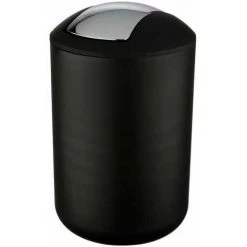 WENKO Lot De 2 Poubelles Salle De Bain Noires, Mini Poubelle Salle De Bain, Couvercle Basculant, Brasil L, Capacité 6,5L, Plastique PET Incassable, ø19,5x31 Cm, Noir 7 WENKO Lot De 2 Poubelles Salle De Bain Noires, Mini Poubelle Salle De Bain, Couvercle Basculant, Brasil L, Capacité 6,5L, Plastique PET Incassable, ø19,5x31 Cm, Noir -WENKO Soldes 18941183 3