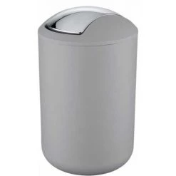 WENKO Lot De 2 Poubelles Salle De Bain Grises, Mini Poubelle Salle De Bain, Couvercle Basculant, Brasil L, Capacité 6,5L, Plastique PET Incassable, ø19,5x31 Cm, Gris 8 WENKO Lot De 2 Poubelles Salle De Bain Grises, Mini Poubelle Salle De Bain, Couvercle Basculant, Brasil L, Capacité 6,5L, Plastique PET Incassable, ø19,5x31 Cm, Gris -WENKO Soldes 18941188 3