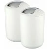 WENKO Lot De 2 Poubelles Salle De Bain, Mini Poubelle Salle De Bain, Couvercle Basculant, Brasil L, Capacité 6,5L, Plastique PET Incassable, ø19,5x31 Cm, Blanc 1 WENKO Lot De 2 Poubelles Salle De Bain, Mini Poubelle Salle De Bain, Couvercle Basculant, Brasil L, Capacité 6,5L, Plastique PET Incassable, ø19,5x31 Cm, Blanc -WENKO Soldes 18941190 1