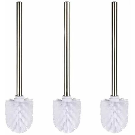 WENKO Brosse WC De Rechange Pour Porte-brosse WC Avec Manche En Acier Inox Brillant, Tête De Brosse WC Remplaçable, Polypropylène - Acier Inox, Ø 8x35 Cm, Blanc 3 WENKO Brosse WC De Rechange Pour Porte-brosse WC Avec Manche En Acier Inox Brillant, Tête De Brosse WC Remplaçable, Polypropylène - Acier Inox, Ø 8x35 Cm, Blanc
