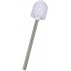 WENKO Brosse WC De Rechange Pour Porte-brosse WC Avec Manche En Acier Inox Brillant, Tête De Brosse WC Remplaçable, Polypropylène - Acier Inox, Ø 8x35 Cm, Blanc 6 WENKO Brosse WC De Rechange Pour Porte-brosse WC Avec Manche En Acier Inox Brillant, Tête De Brosse WC Remplaçable, Polypropylène - Acier Inox, Ø 8x35 Cm, Blanc -WENKO Soldes 18941201 2