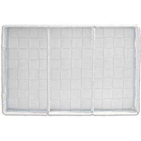 WENKO Organiseur Salle De Bain Adria, Rangement Salle De Bain 3 Compartiments, Lot De 2, Polypropylène, 32x21x10 Cm, Blanc 5 WENKO Organiseur Salle De Bain Adria, Rangement Salle De Bain 3 Compartiments, Lot De 2, Polypropylène, 32x21x10 Cm, Blanc – Image 3