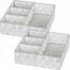 WENKO Organiseur Salle De Bain, Boite De Rangement Adria, Avec 4 Compartiments, Lot De 2, Polypropylène, 32x10x32 Cm, Blanc 1 WENKO Organiseur Salle De Bain, Boite De Rangement Adria, Avec 4 Compartiments, Lot De 2, Polypropylène, 32x10x32 Cm, Blanc -WENKO Soldes 18941229 1