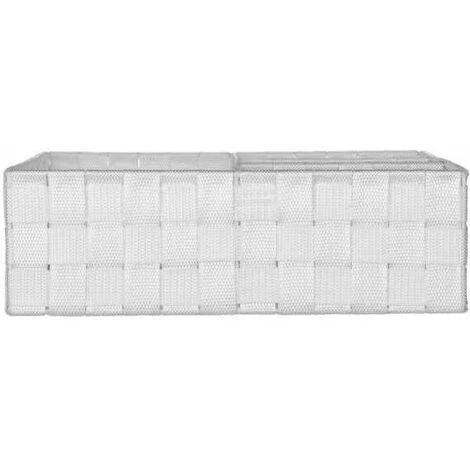 WENKO Organiseur Salle De Bain, Boite De Rangement Adria, Avec 4 Compartiments, Lot De 2, Polypropylène, 32x10x32 Cm, Blanc 7 WENKO Organiseur Salle De Bain, Boite De Rangement Adria, Avec 4 Compartiments, Lot De 2, Polypropylène, 32x10x32 Cm, Blanc – Image 5
