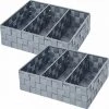 WENKO Organiseur Salle De Bain Adria, Rangement Salle De Bain 3 Compartiments, Lot De 2, Polypropylène, 32x21x10 Cm, Gris 1 WENKO Organiseur Salle De Bain Adria, Rangement Salle De Bain 3 Compartiments, Lot De 2, Polypropylène, 32x21x10 Cm, Gris -WENKO Soldes 18941234 1