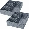 WENKO Organiseur Salle De Bain, Boite De Rangement Adria, Avec 4 Compartiments, Lot De 2, Polypropylène, 32x10x32 Cm, Gris 1 WENKO Organiseur Salle De Bain, Boite De Rangement Adria, Avec 4 Compartiments, Lot De 2, Polypropylène, 32x10x32 Cm, Gris -WENKO Soldes 18941237 1