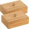 WENKO Boite De Rangement Avec Couvercle Bambou, Terra L, 22x15x7cm, Lot De 2 1 WENKO Boite De Rangement Avec Couvercle Bambou, Terra L, 22x15x7cm, Lot De 2 -WENKO Soldes 18941288 1
