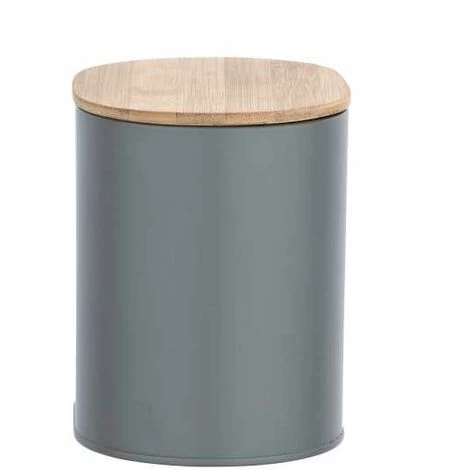 WENKO Boite De Rangement Salle De Bain Décorative En Acier Avec Couvercle En Bambou, Gara Gris, Lot De 2 6 WENKO Boite De Rangement Salle De Bain Décorative En Acier Avec Couvercle En Bambou, Gara Gris, Lot De 2 – Image 4