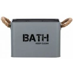 WENKO Organiseur Salle De Bain, Boite De Rangement Gara Avec 4 Compartiments Gris, Lot De 2 -WENKO Soldes 18941300 3