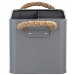 WENKO Organiseur Salle De Bain, Boite De Rangement Gara Avec 4 Compartiments Gris, Lot De 2 -WENKO Soldes 18941300 4
