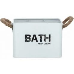 WENKO Organiseur Salle De Bain, Boite De Rangement Gara Avec 4 Compartiments Blanc, Lot De 2 11 WENKO Organiseur Salle De Bain, Boite De Rangement Gara Avec 4 Compartiments Blanc, Lot De 2 -WENKO Soldes 18941303 5