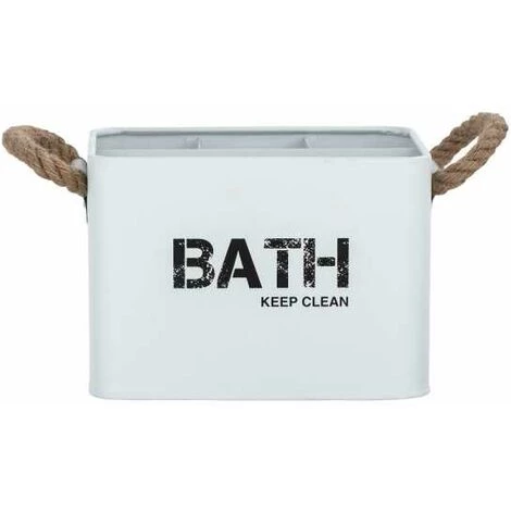 WENKO Organiseur Salle De Bain, Boite De Rangement Gara Avec 4 Compartiments Blanc, Lot De 2 7 WENKO Organiseur Salle De Bain, Boite De Rangement Gara Avec 4 Compartiments Blanc, Lot De 2 – Image 5