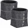 WENKO Panier Feutrine Mara, Panier De Rangement En Feutre S, Vide Poche, Lot De 2, Polyester, 15x15 Cm, Anthracite 1 WENKO Panier Feutrine Mara, Panier De Rangement En Feutre S, Vide Poche, Lot De 2, Polyester, 15x15 Cm, Anthracite -WENKO Soldes 18941314 1