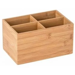 WENKO Boite Bambou Salle De Bain Avec 4 Compartiments Terra, Organiseur Salle De Bain Bois, Lot De 2, Bambou, 22x12x14 Cm, Marron 9 WENKO Boite Bambou Salle De Bain Avec 4 Compartiments Terra, Organiseur Salle De Bain Bois, Lot De 2, Bambou, 22x12x14 Cm, Marron -WENKO Soldes 18941321 3
