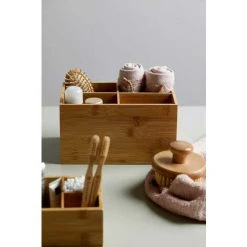 WENKO Boite Bambou Salle De Bain Avec 4 Compartiments Terra, Organiseur Salle De Bain Bois, Lot De 2, Bambou, 22x12x14 Cm, Marron 11 WENKO Boite Bambou Salle De Bain Avec 4 Compartiments Terra, Organiseur Salle De Bain Bois, Lot De 2, Bambou, 22x12x14 Cm, Marron -WENKO Soldes 18941321 5