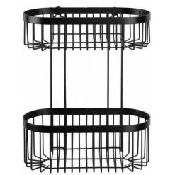 WENKO Étagère à 2 Niveaux Classic Plus Black Avec Adapteur Vacuum-Loc® -WENKO Soldes 18941341 3