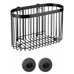 WENKO Étagère Classic Plus Black Avec Adapteur Vacuum-Loc®