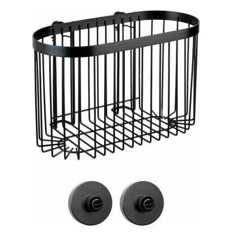 WENKO Étagère Classic Plus Black Avec Adapteur Vacuum-Loc® 3 WENKO Étagère Classic Plus Black Avec Adapteur Vacuum-Loc®