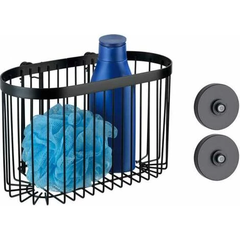 WENKO Étagère Classic Plus Black Avec Adapteur Vacuum-Loc® 4 WENKO Étagère Classic Plus Black Avec Adapteur Vacuum-Loc® – Image 2