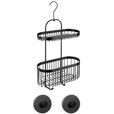 WENKO Caddy Salle De Bain Classic Plus Black Avec Adapteur Vacuum-Loc® 3 WENKO Caddy Salle De Bain Classic Plus Black Avec Adapteur Vacuum-Loc®