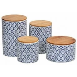 WENKO Boîte De Rangement Lorca, Lot De 3 Boites De Conservation En Céramique Et Couvercle Hermétique En Bambou 11 WENKO Boîte De Rangement Lorca, Lot De 3 Boites De Conservation En Céramique Et Couvercle Hermétique En Bambou -WENKO Soldes 18941354 5
