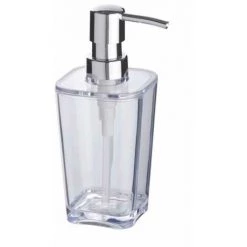 WENKO Set D'accessoires De Salle De Bain Candy, 3 Pièces, Porte Brosse à Dent, Distributeur Savon Liquide Et Brosse WC, Plastique, Transparent -WENKO Soldes 18941362 2