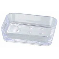 WENKO Set D'accessoires De Salle De Bain Candy, 3 Pièces, Porte Brosse à Dent, Distributeur Savon Liquide Et Brosse WC, Plastique, Transparent -WENKO Soldes 18941362 3