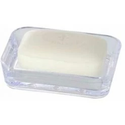 WENKO Set D'accessoires De Salle De Bain Candy, 3 Pièces, Porte Brosse à Dent, Distributeur Savon Liquide Et Brosse WC, Plastique, Transparent -WENKO Soldes 18941362 4