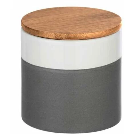 WENKO Lot De 2 Boites De Rangement Céramique Hermétique Avec Couvercle Bambou, Malta, Capacité 0,45L Et 0,75L, Céramique, Ø 10x10 cm Et Ø 14x8,5 Cm, Multicolore 4 WENKO Lot De 2 Boites De Rangement Céramique Hermétique Avec Couvercle Bambou, Malta, Capacité 0,45L Et 0,75L, Céramique, Ø 10x10 cm Et Ø 14x8,5 Cm, Multicolore – Image 2