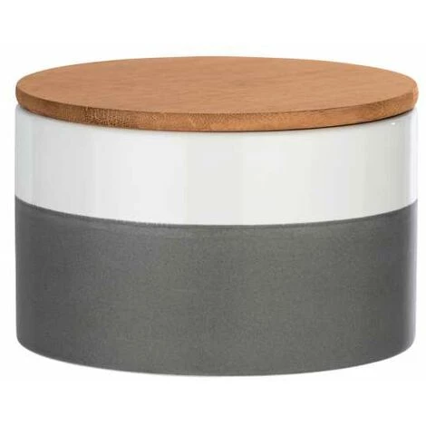 WENKO Lot De 2 Boites De Rangement Céramique Hermétique Avec Couvercle Bambou, Malta, Capacité 0,45L Et 0,75L, Céramique, Ø 10x10 cm Et Ø 14x8,5 Cm, Multicolore 5 WENKO Lot De 2 Boites De Rangement Céramique Hermétique Avec Couvercle Bambou, Malta, Capacité 0,45L Et 0,75L, Céramique, Ø 10x10 cm Et Ø 14x8,5 Cm, Multicolore – Image 3