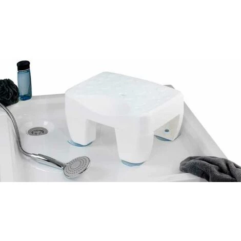 WENKO Tabouret De Baignoire Secura, Petit Siège De Baignoire Antidérapant Avec Surface Structurée Et écoulement D'eau, Charge Jusqu'à 150 Kg, Plastique Robuste, 40x21x31 Cm, Blanc 4 WENKO Tabouret De Baignoire Secura, Petit Siège De Baignoire Antidérapant Avec Surface Structurée Et écoulement D'eau, Charge Jusqu'à 150 Kg, Plastique Robuste, 40x21x31 Cm, Blanc – Image 2