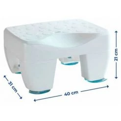 WENKO Tabouret De Baignoire Secura, Petit Siège De Baignoire Antidérapant Avec Surface Structurée Et écoulement D'eau, Charge Jusqu'à 150 Kg, Plastique Robuste, 40x21x31 Cm, Blanc 9 WENKO Tabouret De Baignoire Secura, Petit Siège De Baignoire Antidérapant Avec Surface Structurée Et écoulement D'eau, Charge Jusqu'à 150 Kg, Plastique Robuste, 40x21x31 Cm, Blanc -WENKO Soldes 18941385 3