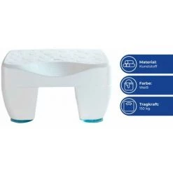 WENKO Tabouret De Baignoire Secura, Petit Siège De Baignoire Antidérapant Avec Surface Structurée Et écoulement D'eau, Charge Jusqu'à 150 Kg, Plastique Robuste, 40x21x31 Cm, Blanc 10 WENKO Tabouret De Baignoire Secura, Petit Siège De Baignoire Antidérapant Avec Surface Structurée Et écoulement D'eau, Charge Jusqu'à 150 Kg, Plastique Robuste, 40x21x31 Cm, Blanc -WENKO Soldes 18941385 4