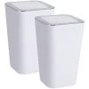 WENKO Poubelle Salle De Bain à Couvercle Basculant 6L, Candy Blanc, Lot De 2 2 WENKO Poubelle Salle De Bain à Couvercle Basculant 6L, Candy Blanc, Lot De 2 -WENKO Soldes 18962575 1