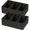 WENKO Organiseur Salle De Bain Adria, Rangement Salle De Bain 3 Compartiments, Lot De 2, Polypropylène, 32x21x10 Cm, Noir 2 WENKO Organiseur Salle De Bain Adria, Rangement Salle De Bain 3 Compartiments, Lot De 2, Polypropylène, 32x21x10 Cm, Noir -WENKO Soldes 18962582 1