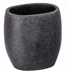 WENKO Set Accessoires De Salle De Bain Puro, 3 Pièces, Brosse WC, Distributeur De Savon Liquide Et Porte Brosse à Dents, Polyrésine De Haute Qualité, Anthracite -WENKO Soldes 18962589 3