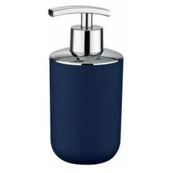 WENKO Set D'accessoires De Salle De Bain, Gobelet Salle De Bain, Distributeur Savon Liquide, Mini Poubelle Salle De Bain Brasil Bleu Foncé -WENKO Soldes 18962594 4