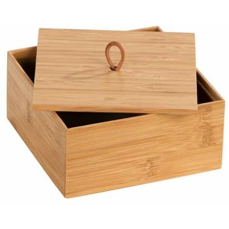WENKO Boite De Rangement Avec Couvercle Terra S, M, L, Petite Boite De Rangement Décorative En Bois, Lot De 3, Bambou, 3 Tailles Différentes, Marron 7 WENKO Boite De Rangement Avec Couvercle Terra S, M, L, Petite Boite De Rangement Décorative En Bois, Lot De 3, Bambou, 3 Tailles Différentes, Marron – Image 5